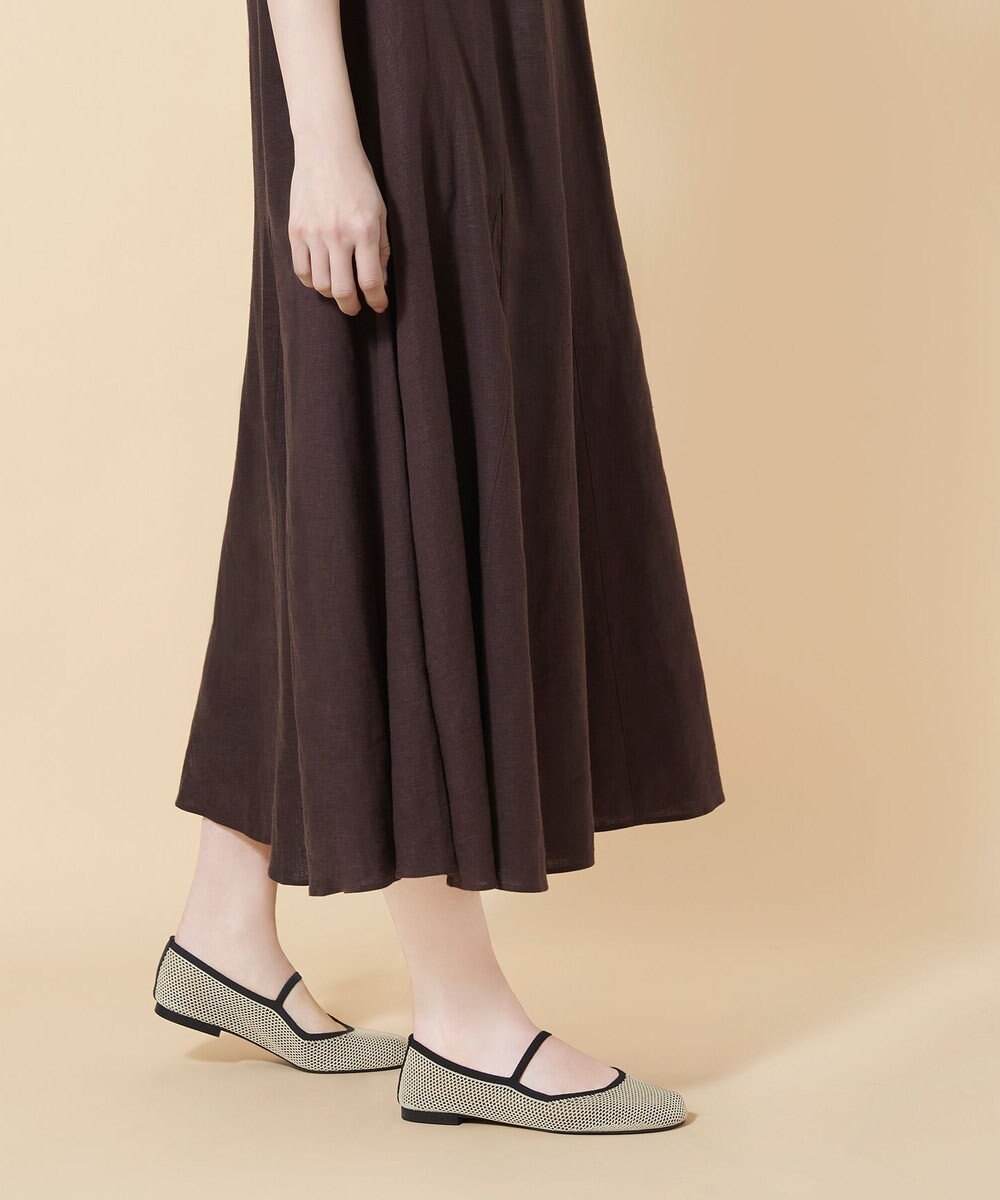 steppi 【一部店舗限定 / 片足わずか80g】シースルー ラウンド フラットパンプス 