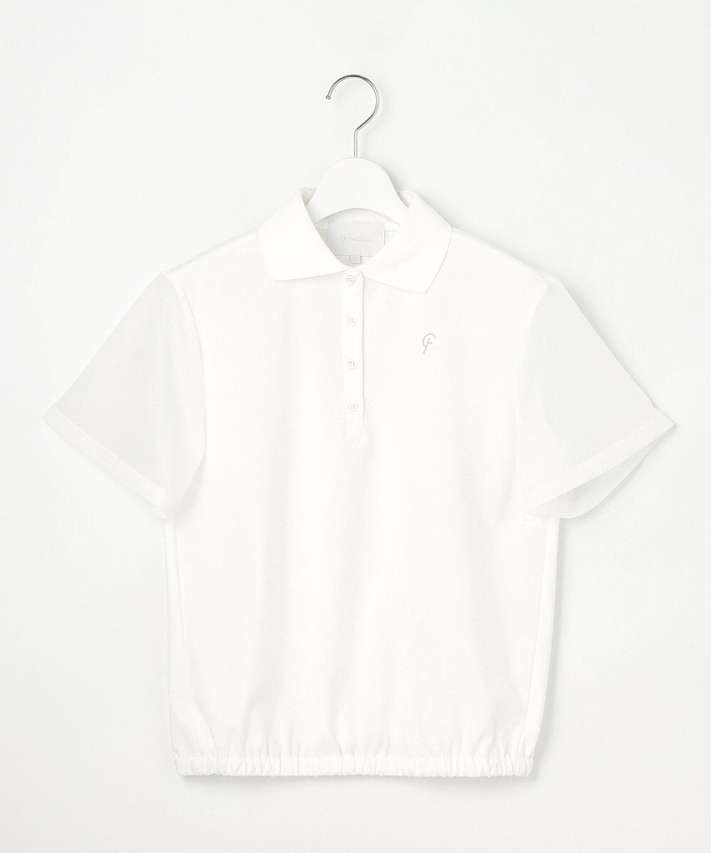 23区GOLF 【23Fondation/WOMEN】シアー袖 ニットポロ 