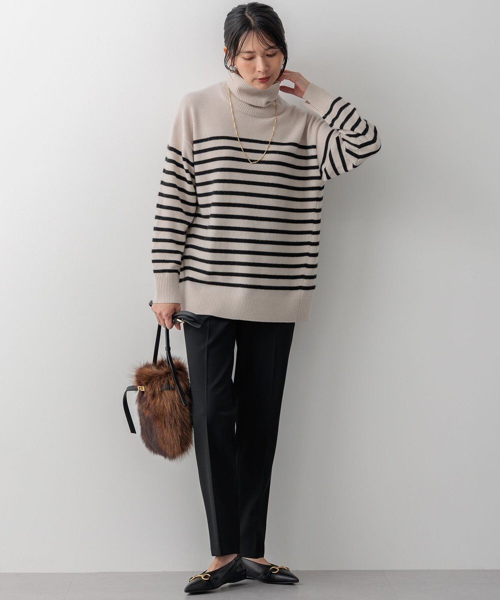 23区 ピュアカシミヤ タートルネック  ニット 