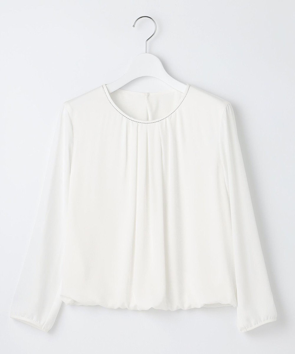 23区 【洗える】シルキーデシン ボールチェーン カットソー 