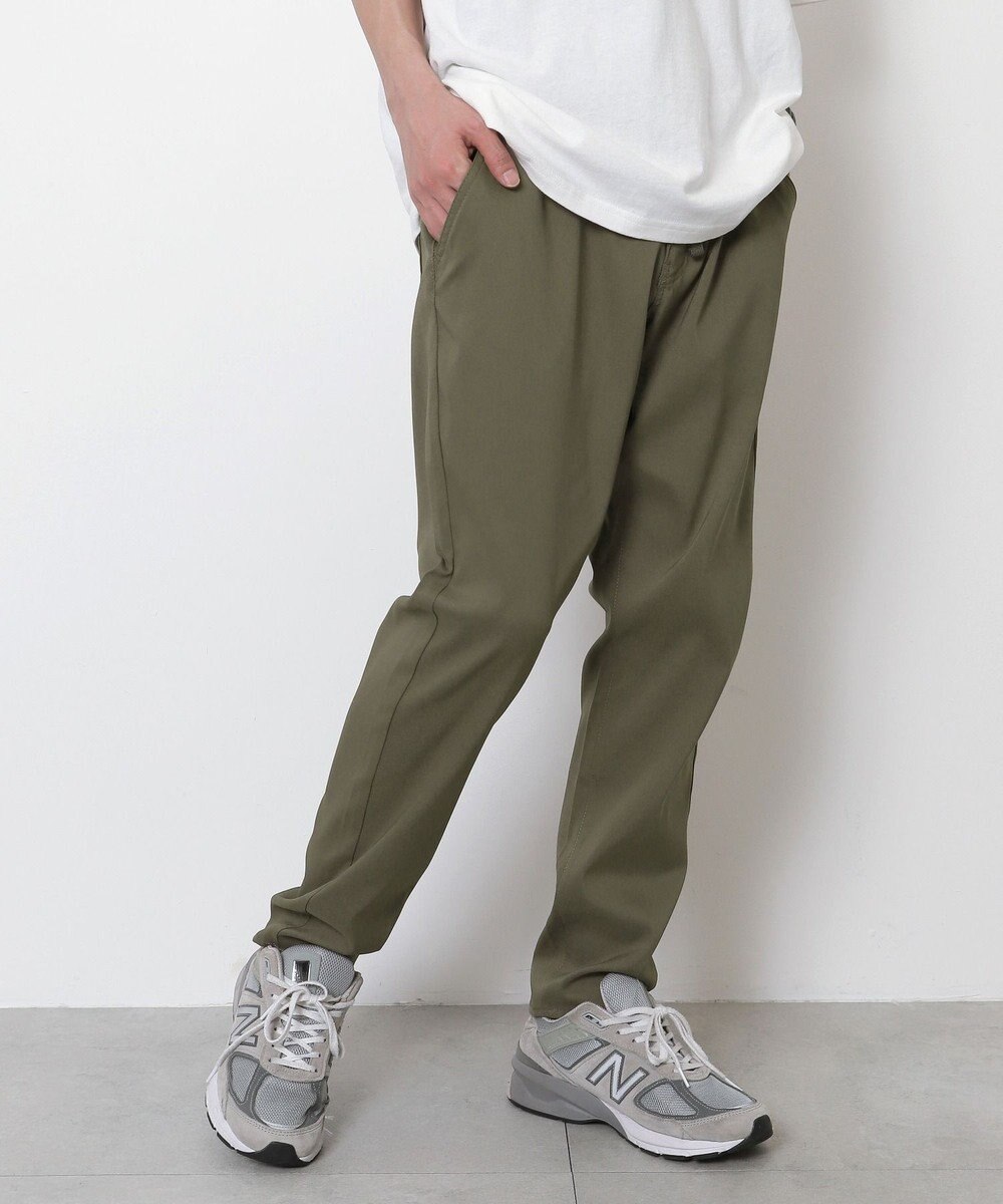 WEGO 【接触冷感/吸水速乾/ストレッチ/ウエスト紐/らくらくのびる/MLサイズ展開】カルゼレギンスアンクルパンツ 