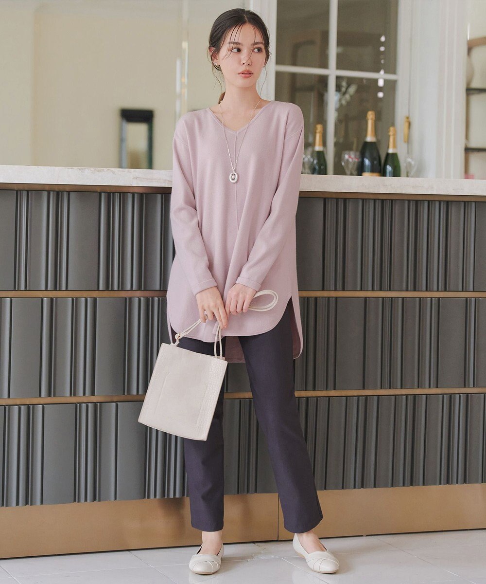 Tiaclasse 【安田美沙子さん着用・新色追加・洗える】ラウンドヘムニットチュニック 