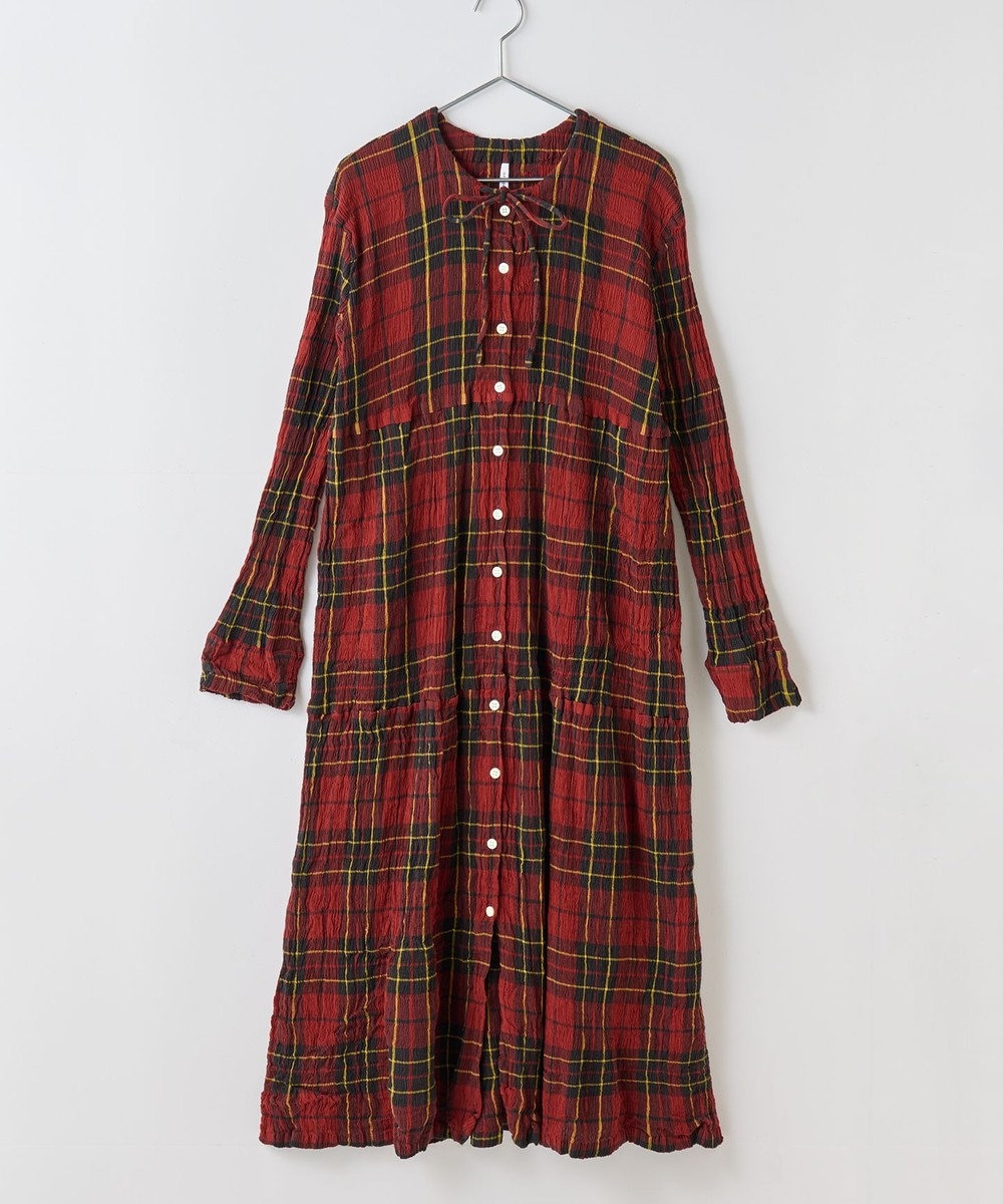 crêprie tsumori chisato creperie LONG SLEEVES ONE PIECE -TARTAN CHECK クレプリ タータンチェック長袖ワンピース 