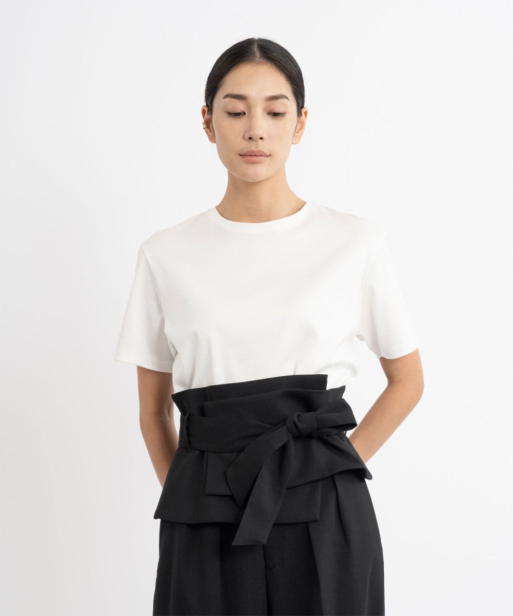 23区 【エステータ】スーピマコットン プレミアムジャージー 半袖Tシャツ 