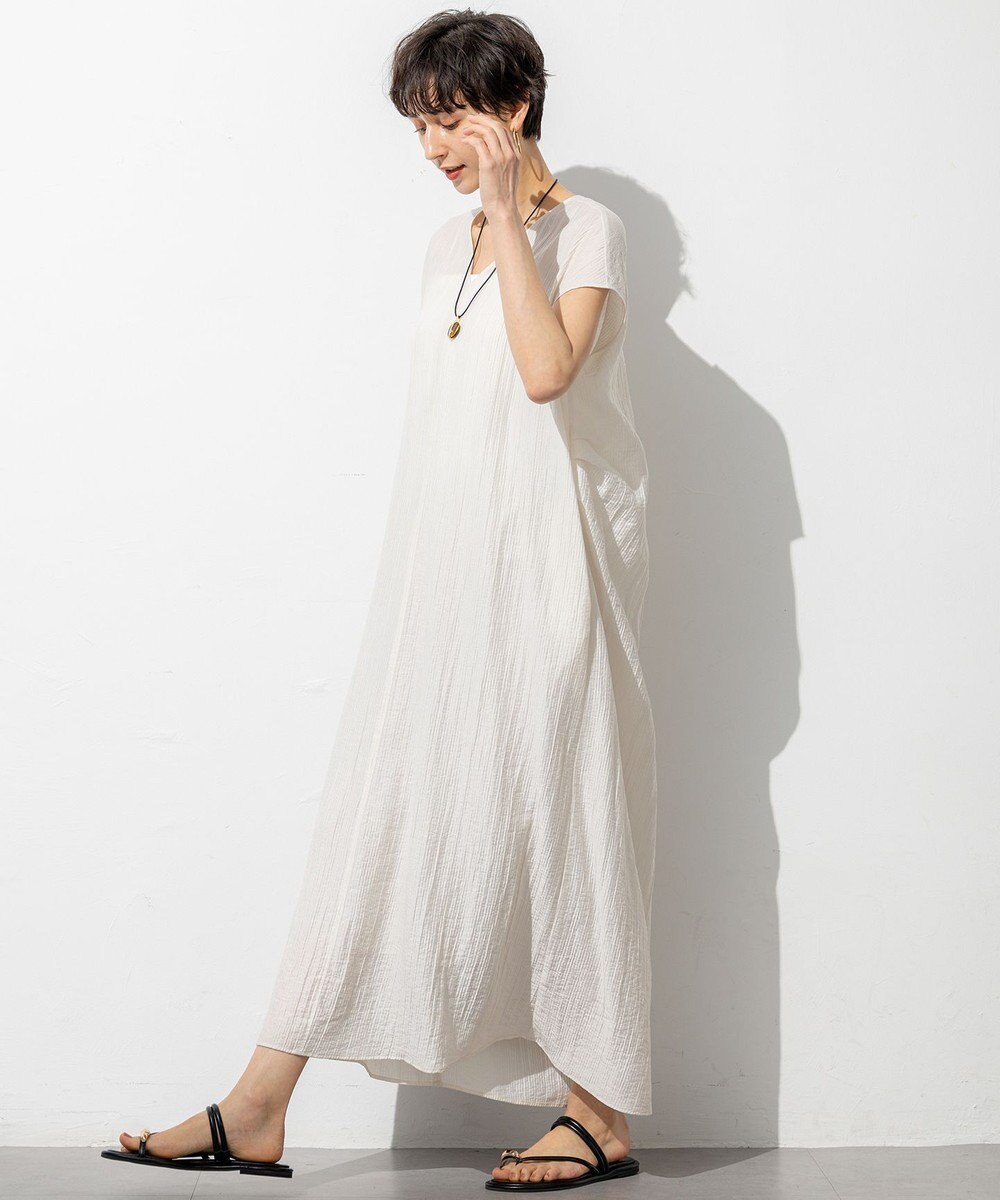 23区 【SLOW/一部店舗限定】ナチュラルピケワッシャー ワンピース 