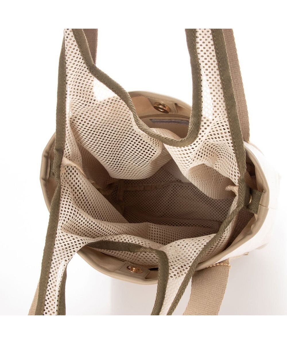 UNBILLION cachecache メッシュエコバッグ付きキャンバステープトート 