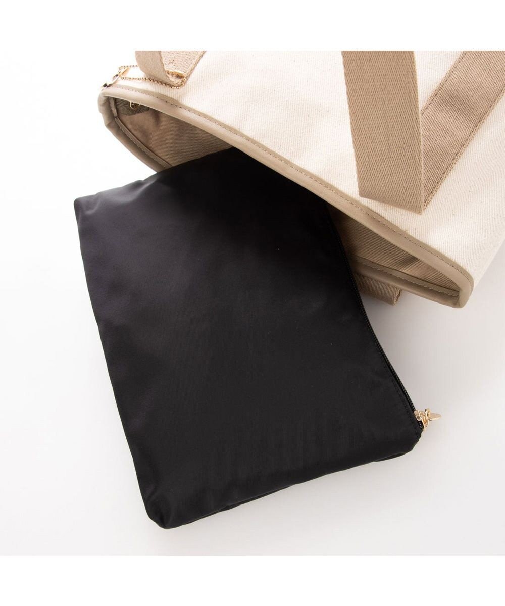 UNBILLION cachecache メッシュエコバッグ付きキャンバステープトート 