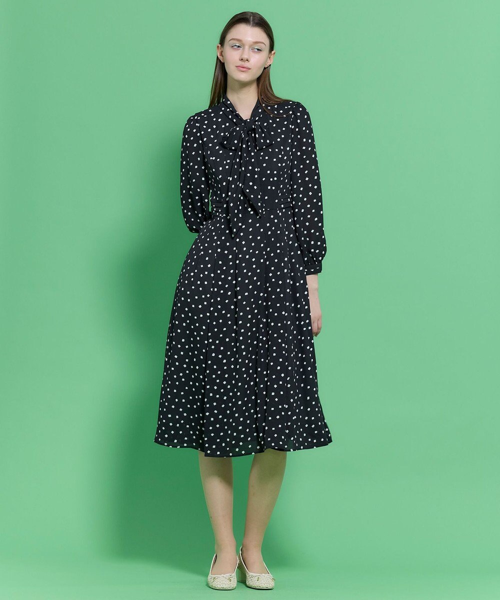 TOCCA 【八木アリサさん着用】【消臭】PROMISE RIBBON ROSETTE ドット柄ドレス 