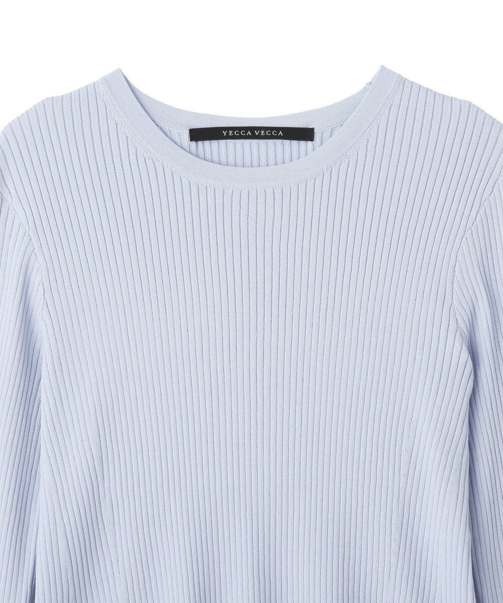 YECCA VECCA 袖口シアーリブニット 