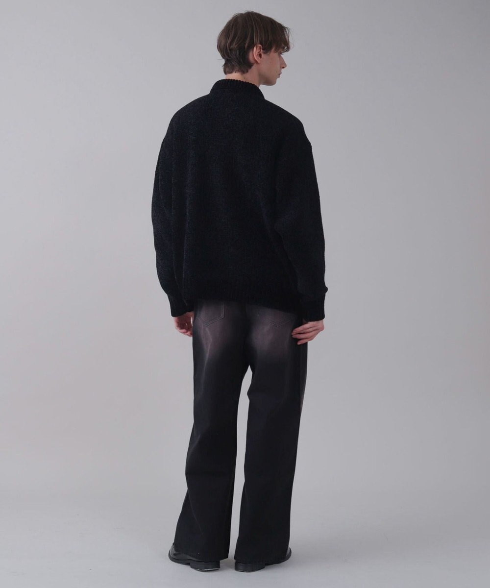 WEGO 【ユニセックス着用ITEM】ベロアモールワンポイントZIPカーディガン 