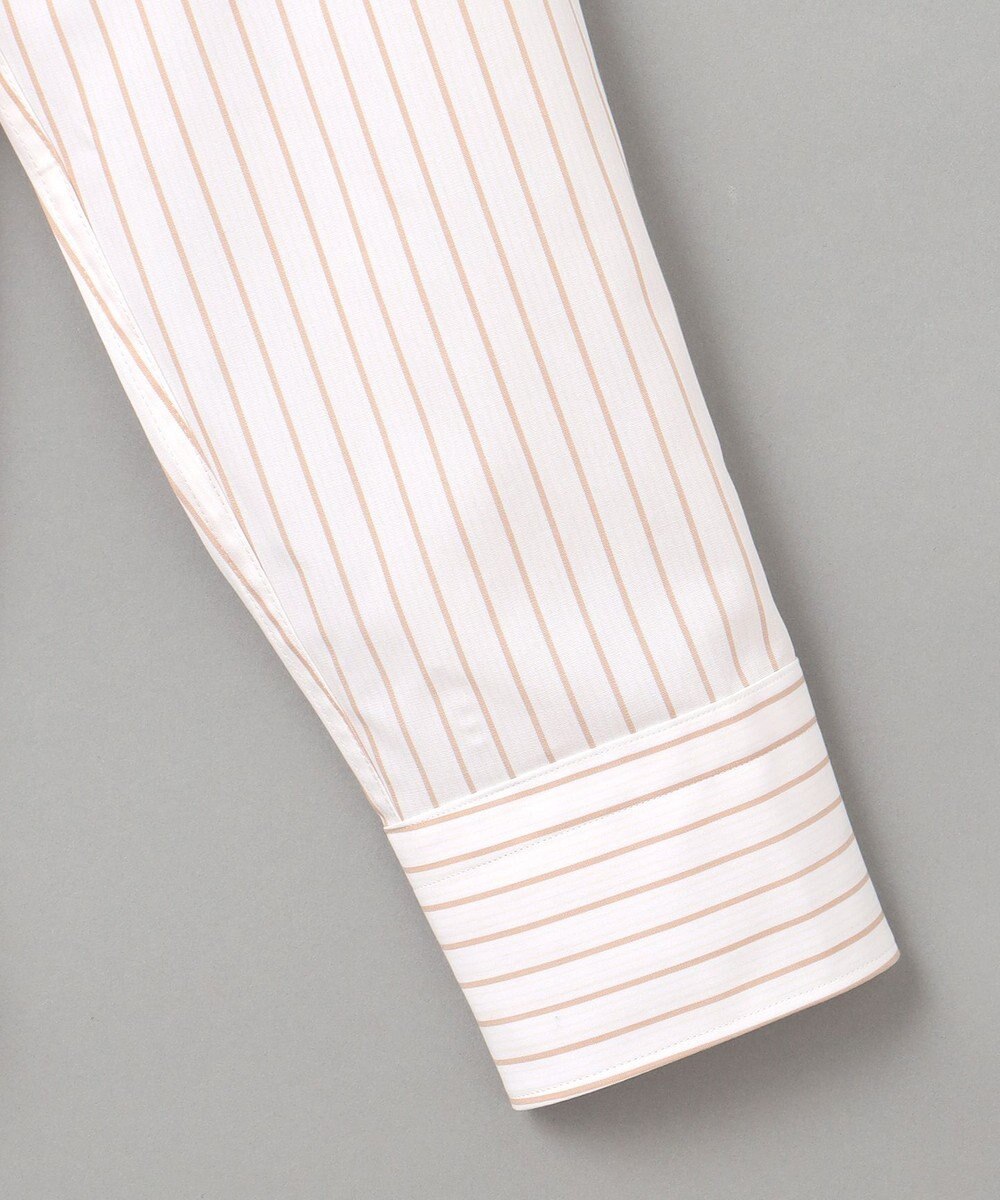 GOTAIRIKU 【形態安定】PREMIUMPLEATS_レギュラーカラー 通年ドレスシャツ（ボーダー） 