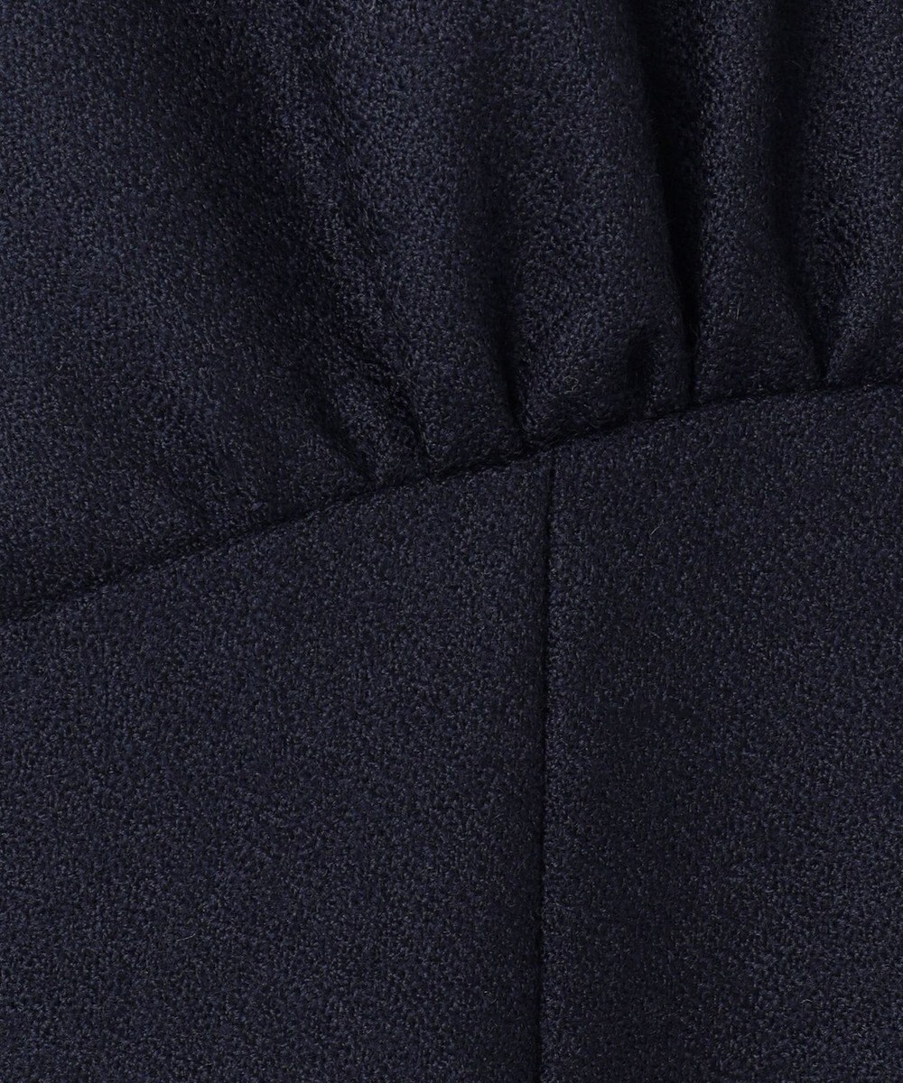 組曲 L 【WEB限定・KUMIKYOKU NAVY】ウールジョーゼット バンドカラーワンピース 