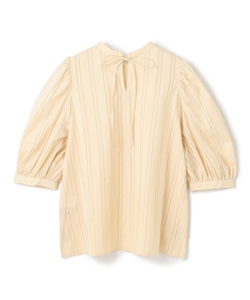 UNFILO ストライプレース 2WAY パフスリーブブラウス 