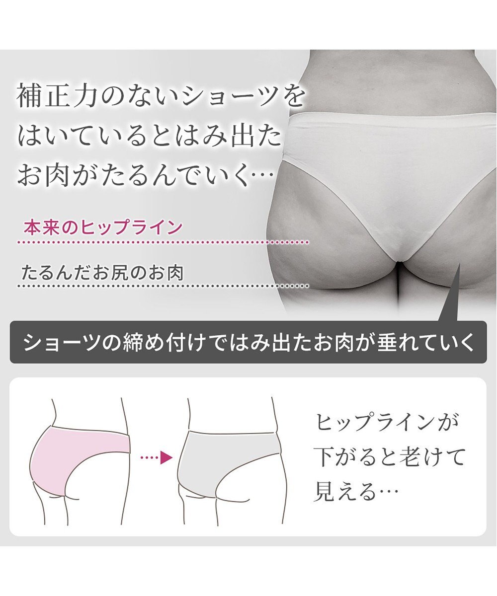 BRADELIS New York 【BRADELIS NewYork peace】綿混楽々dailyシェイプパンツ25 ガードルショーツ 1枚履き可能 ハイウエスト 補正 下着 細見え 