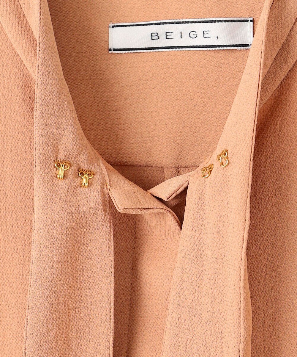 BEIGE， 【WEB限定・洗える】MIRABEAU / 2WAYストレッチボウタイブラウス 