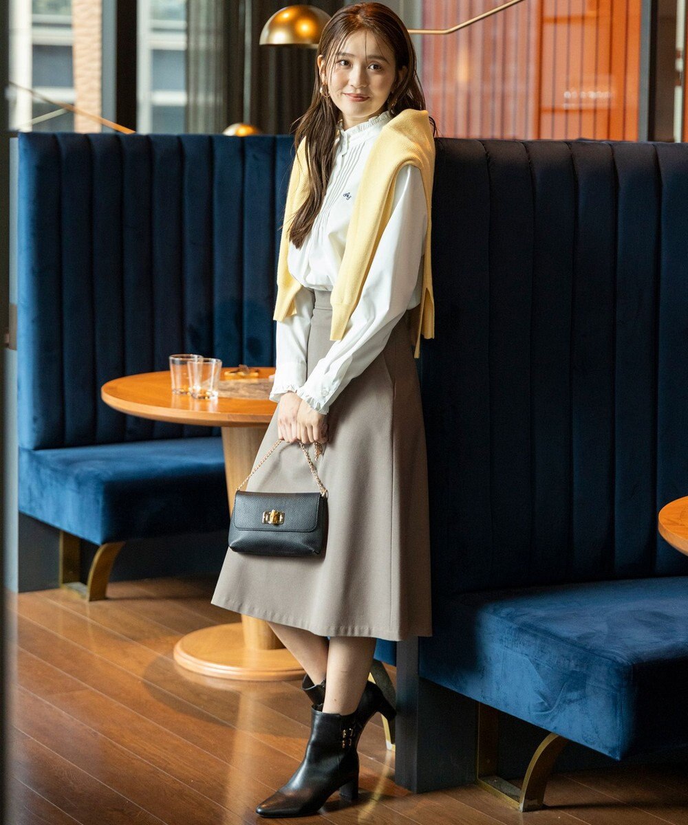 ANY SIS S ピンタックフリル シャツ 