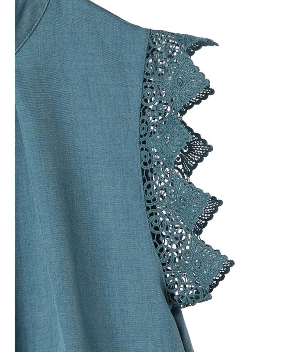 Green Parks ・ＥＬＥＮＣＡＲＥ　ＤＵＥ　リネンライクレースブラウス 