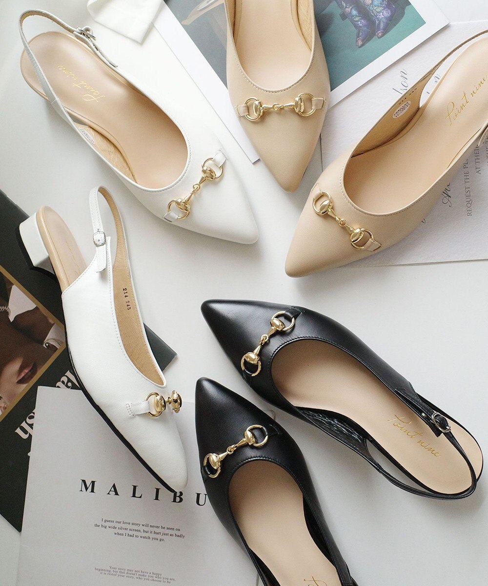 Pointer 日本製 本革ビット付きミュール 