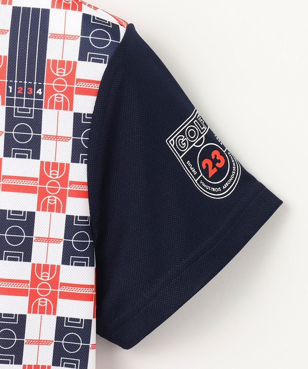 23区GOLF 【WOMEN】【吸水速乾/UVカット】フィールドチェック柄ポロシャツ 