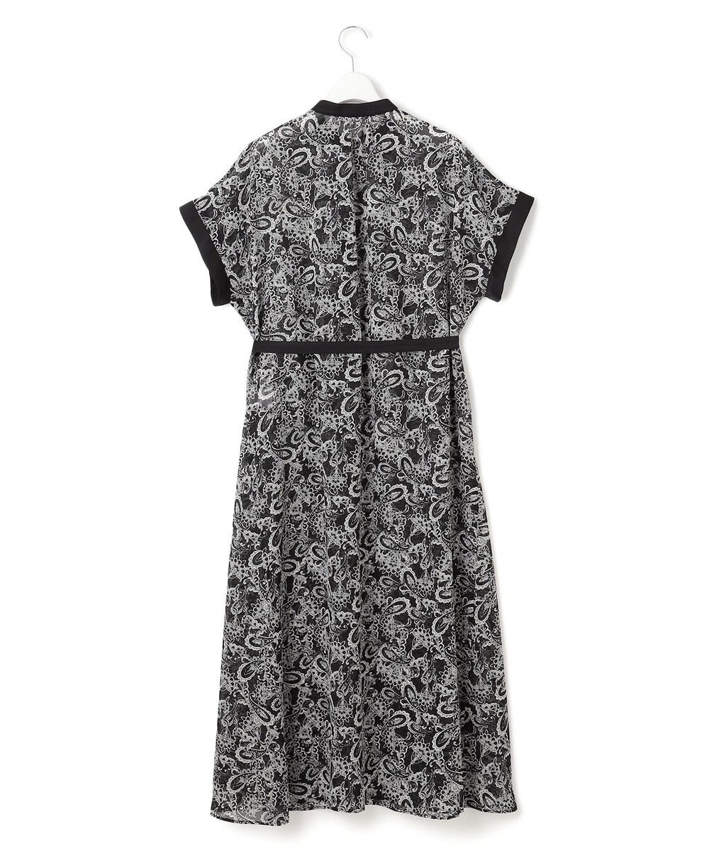 23区 L 【一部店舗限定/速乾性/洗える】モノトーンプリント ワンピース 