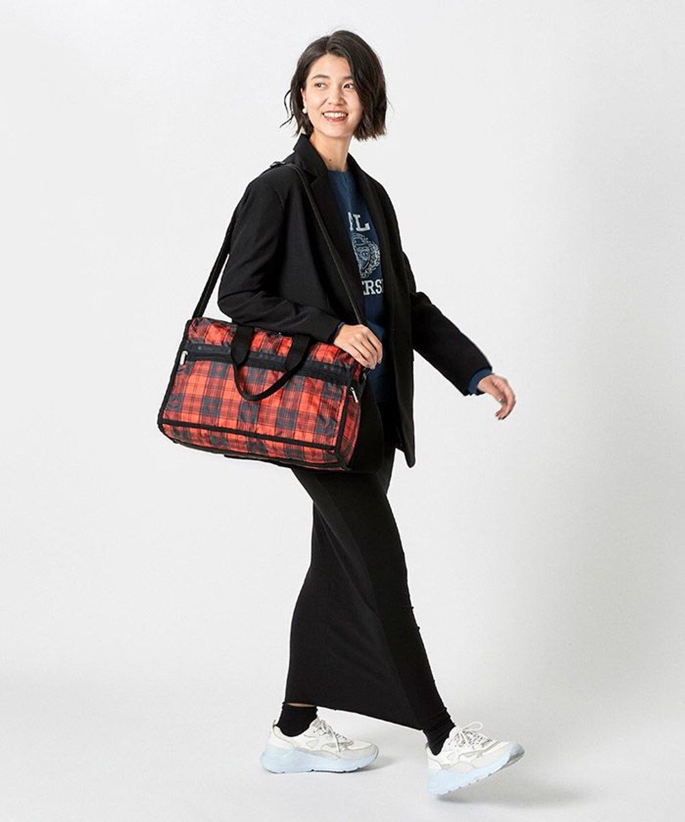 DELUXE MED WEEKENDER/レッドタータン / LeSportsac | ファッション