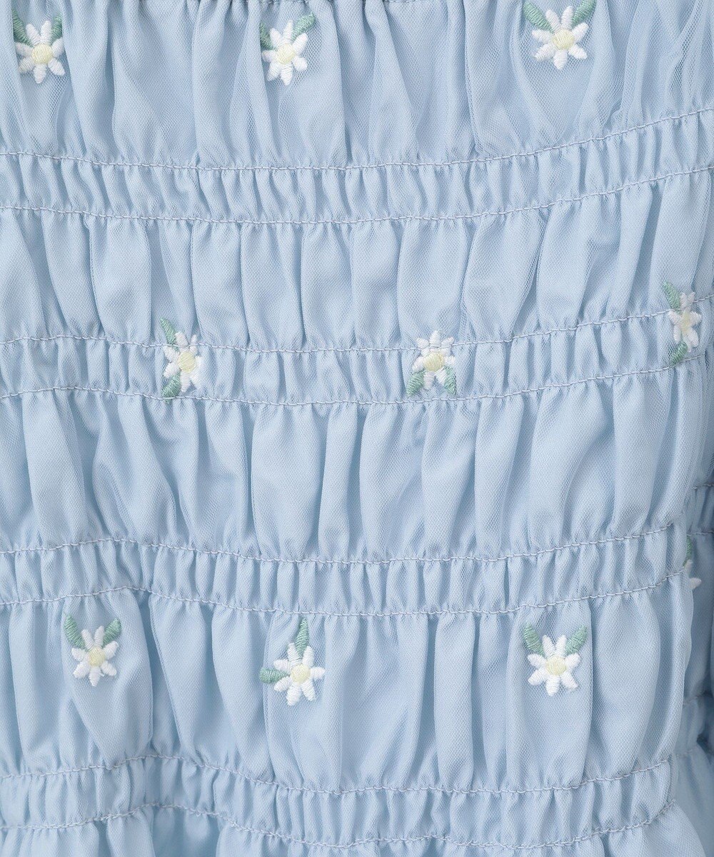 earth music&ecology フラワー刺繍シャーリングプルオーバー 