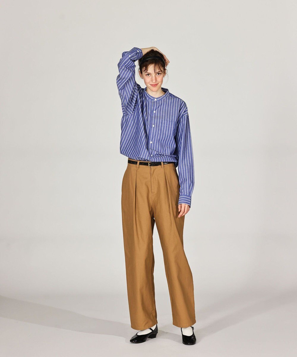 LENO BAND COLLAR SHIRTS 《UNISEX》 バンドカラーシャツ 