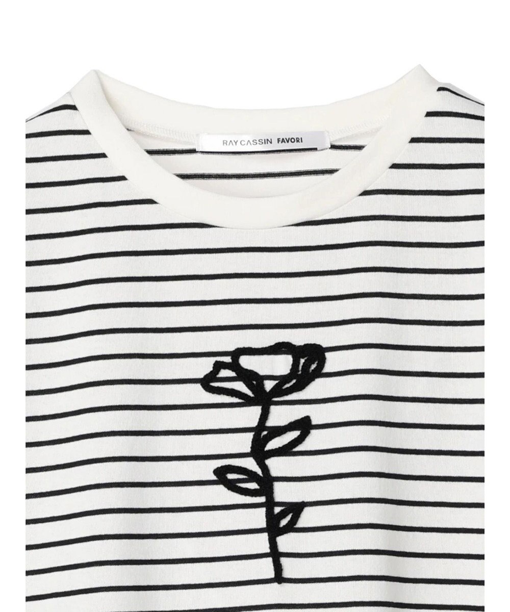 Green Parks ・ＲＡＹ　ＣＡＳＳＩＮ　フラワーサガラ刺繍Ｔシャツ 