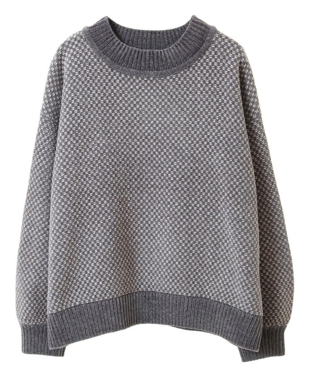 Green Parks ベロアモールモックネックニットプルオーバー 