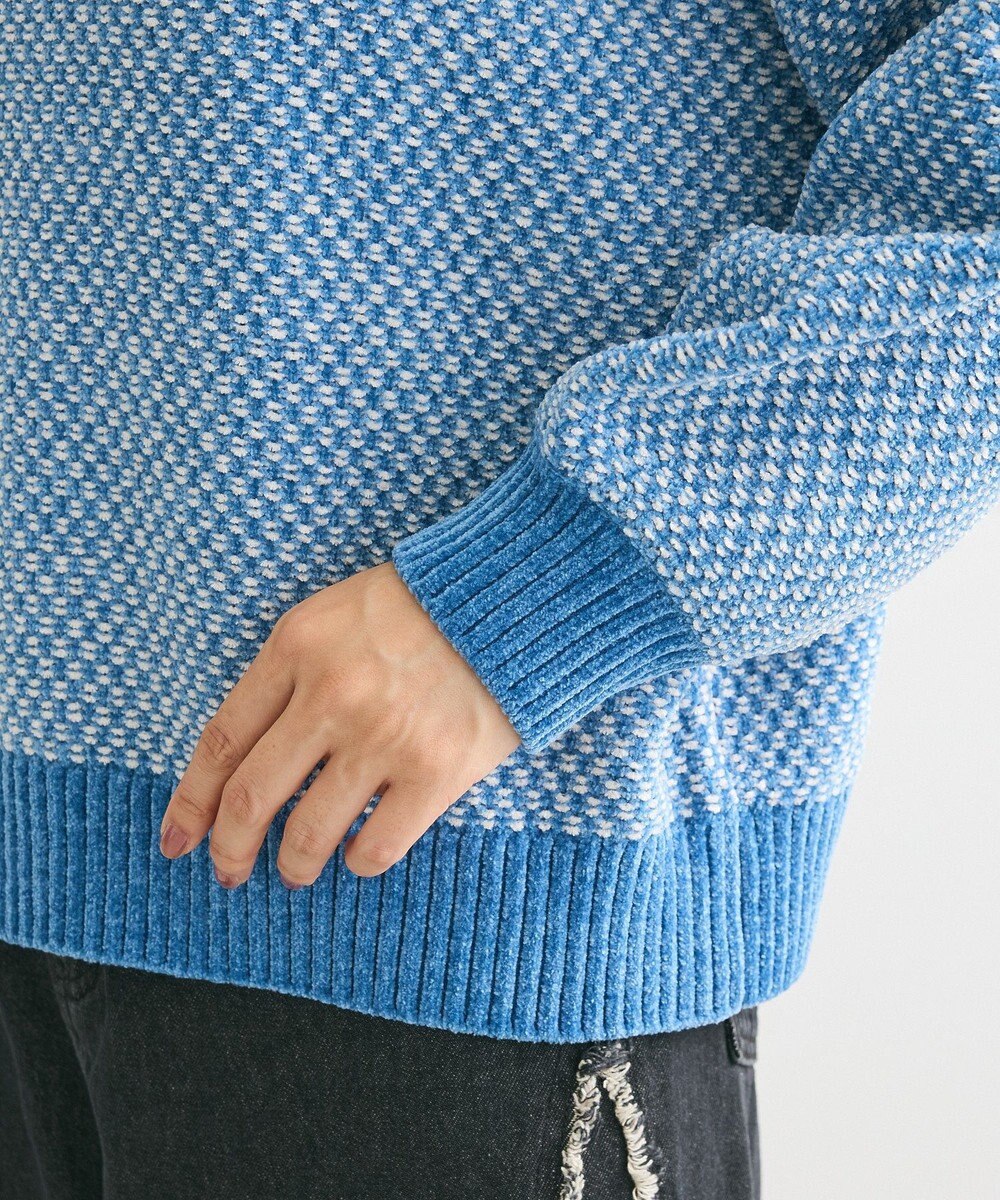 Green Parks ベロアモールモックネックニットプルオーバー 