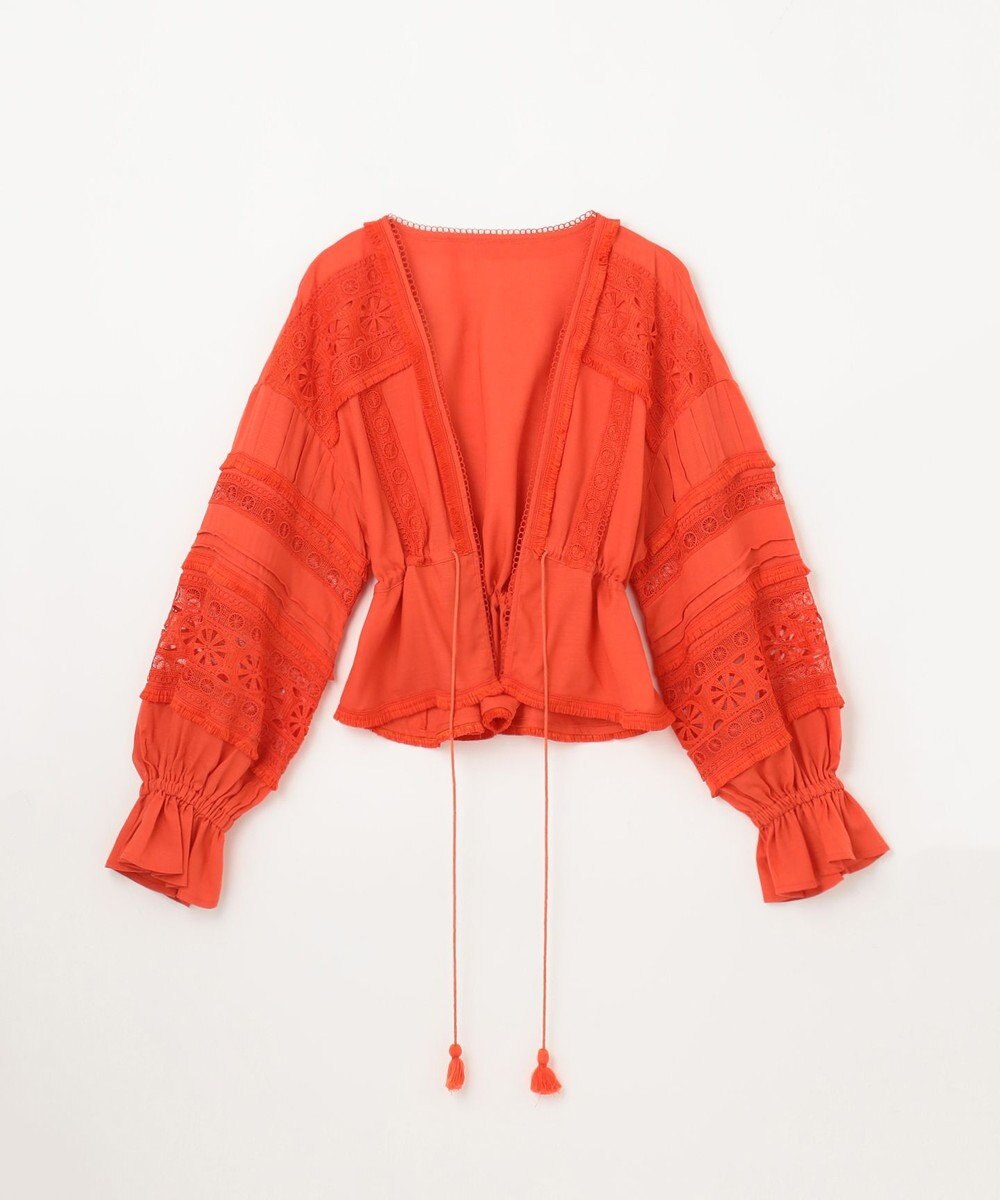 GRACE CONTINENTAL レースパッチブラウス 