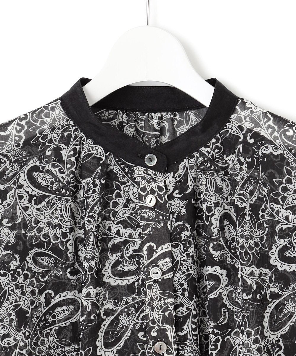 23区 L 【一部店舗限定/速乾性/洗える】モノトーンプリント ワンピース 