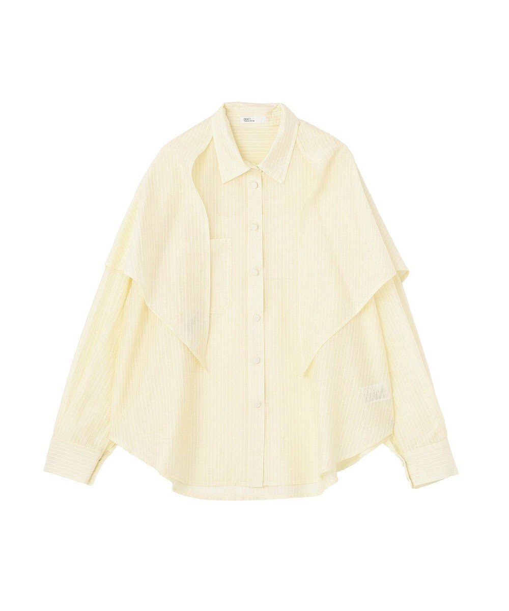 CRAFT STANDARD BOUTIQUE 【2点SET】スカーフ付きシアーストライプシャツ 