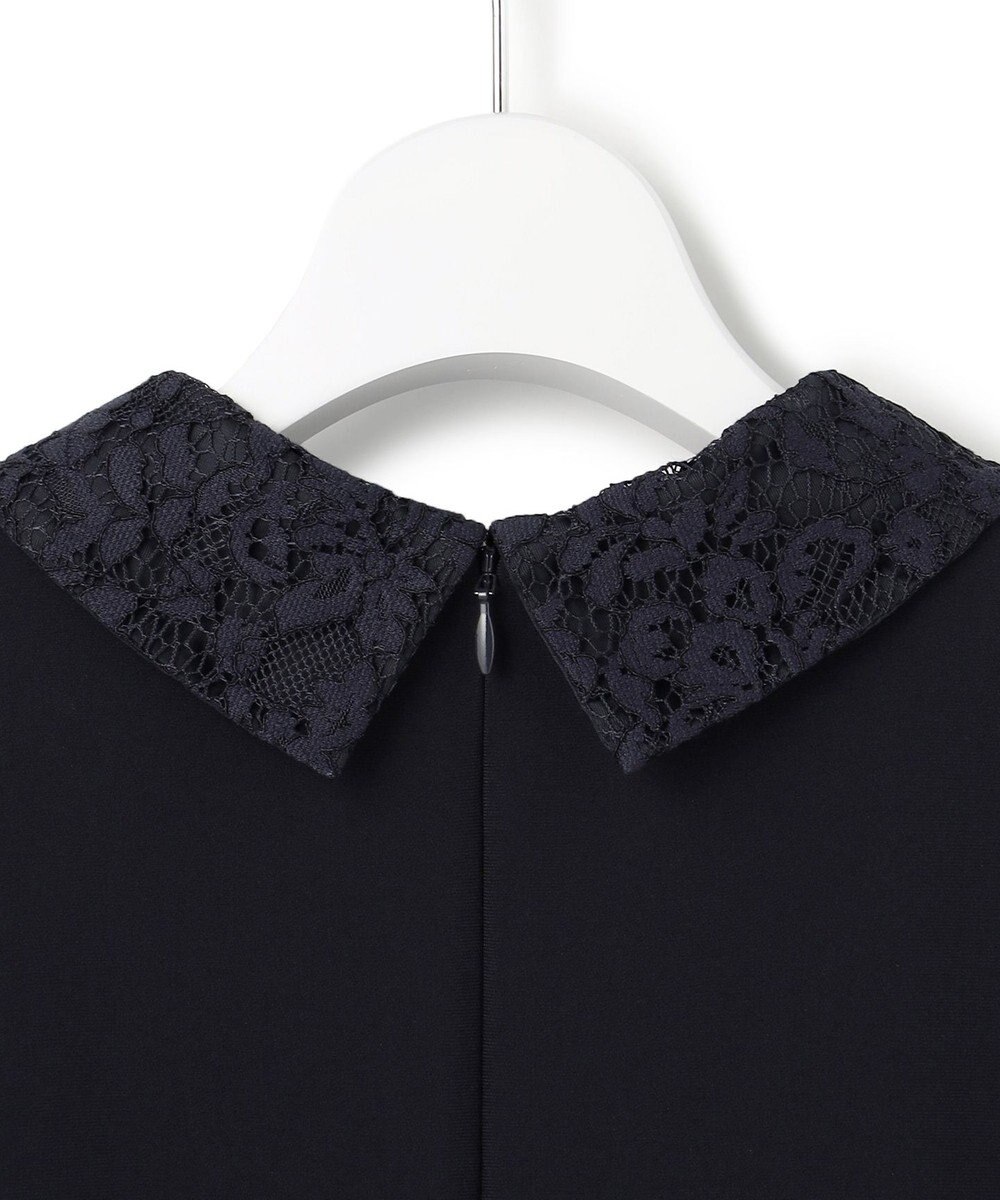 23区 【セットアップ対応/洗える】トリアセダブルジョーゼット 襟付き ワンピース 