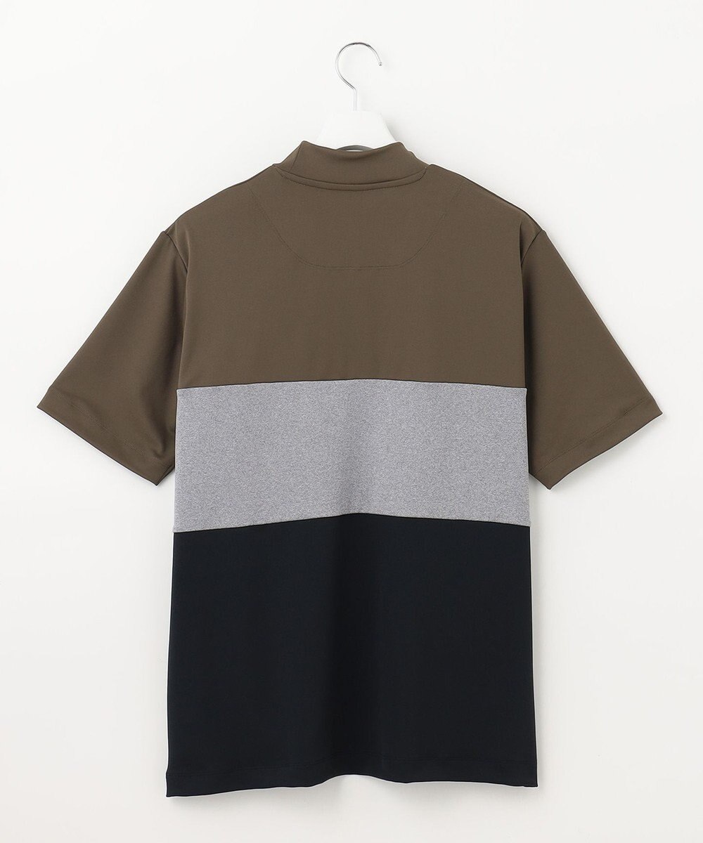 23区GOLF 【23Fondation】カラーブロック モックネックシャツ 一枚で主役級 ストレッチ性◎ 