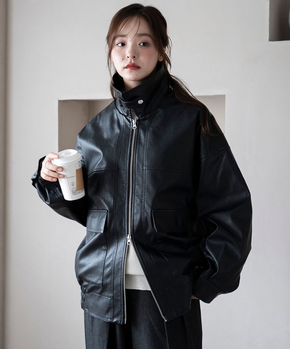 WEGO 2WAYファー襟PUジャケット 