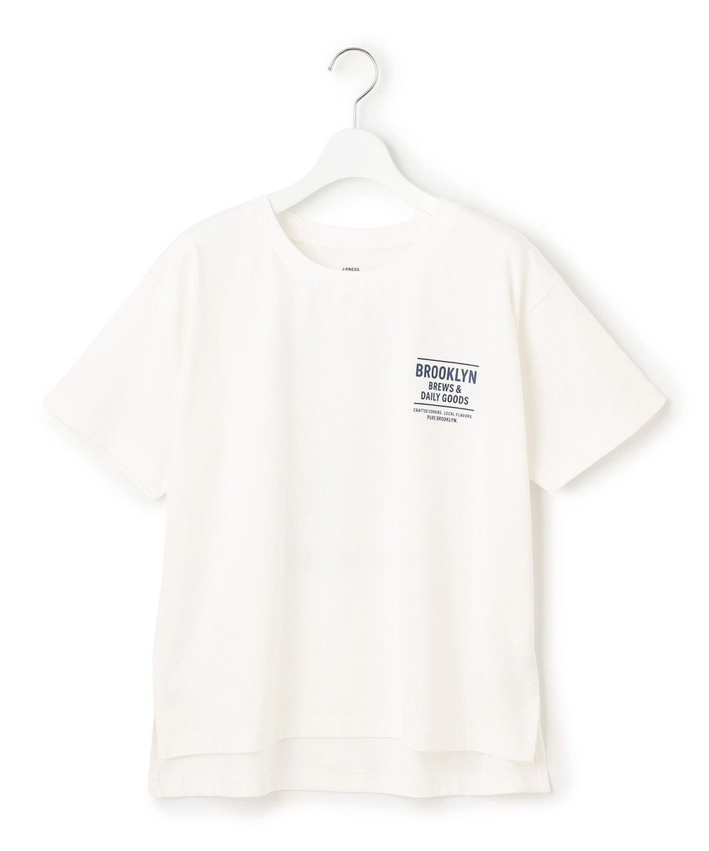 J.PRESS YORK STREET 【WOMEN】カフェロゴプリント Tシャツ 