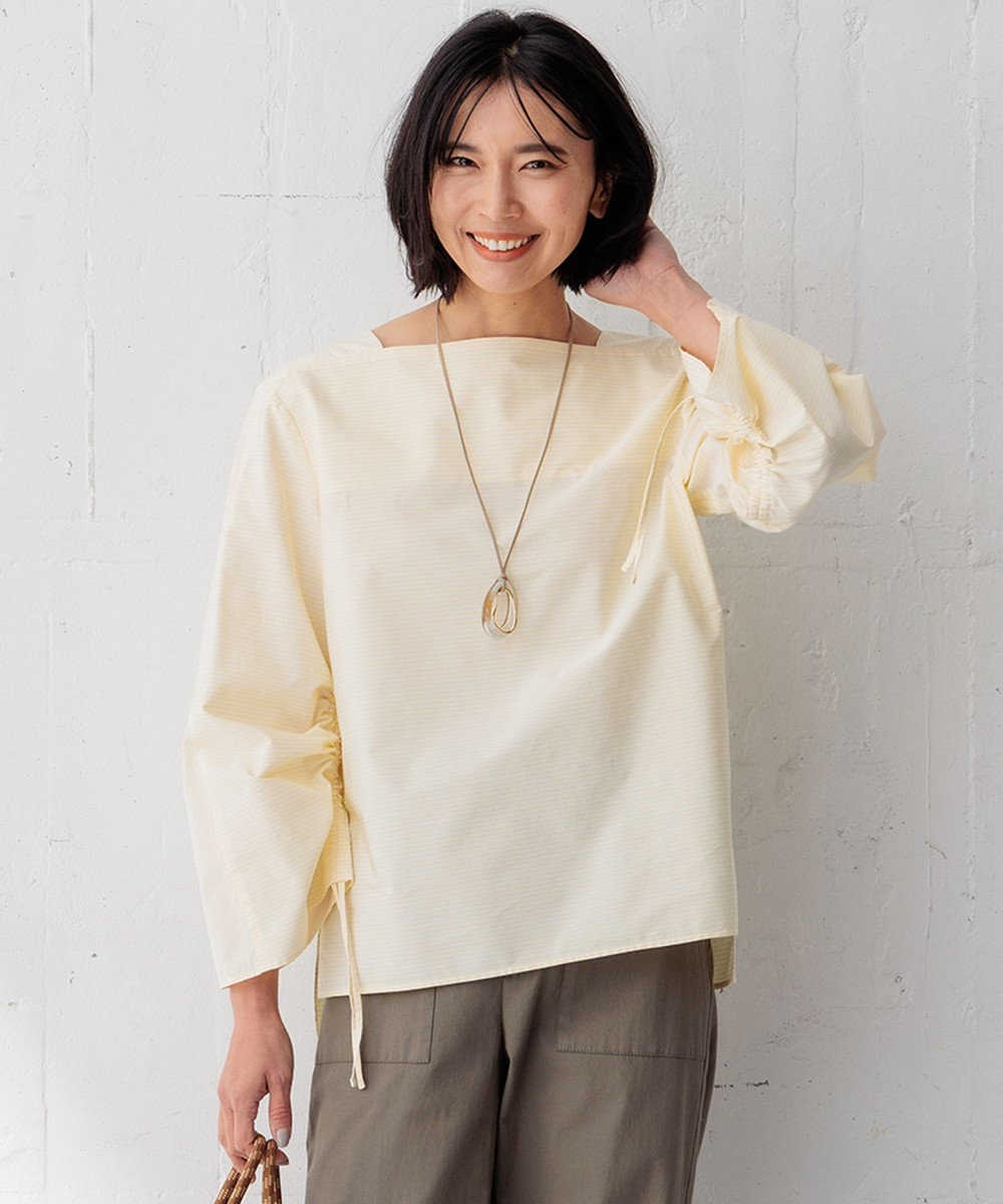 23区 【Oggi4月号掲載/洗える】CANCLINI デザインスリーブ ブラウス 