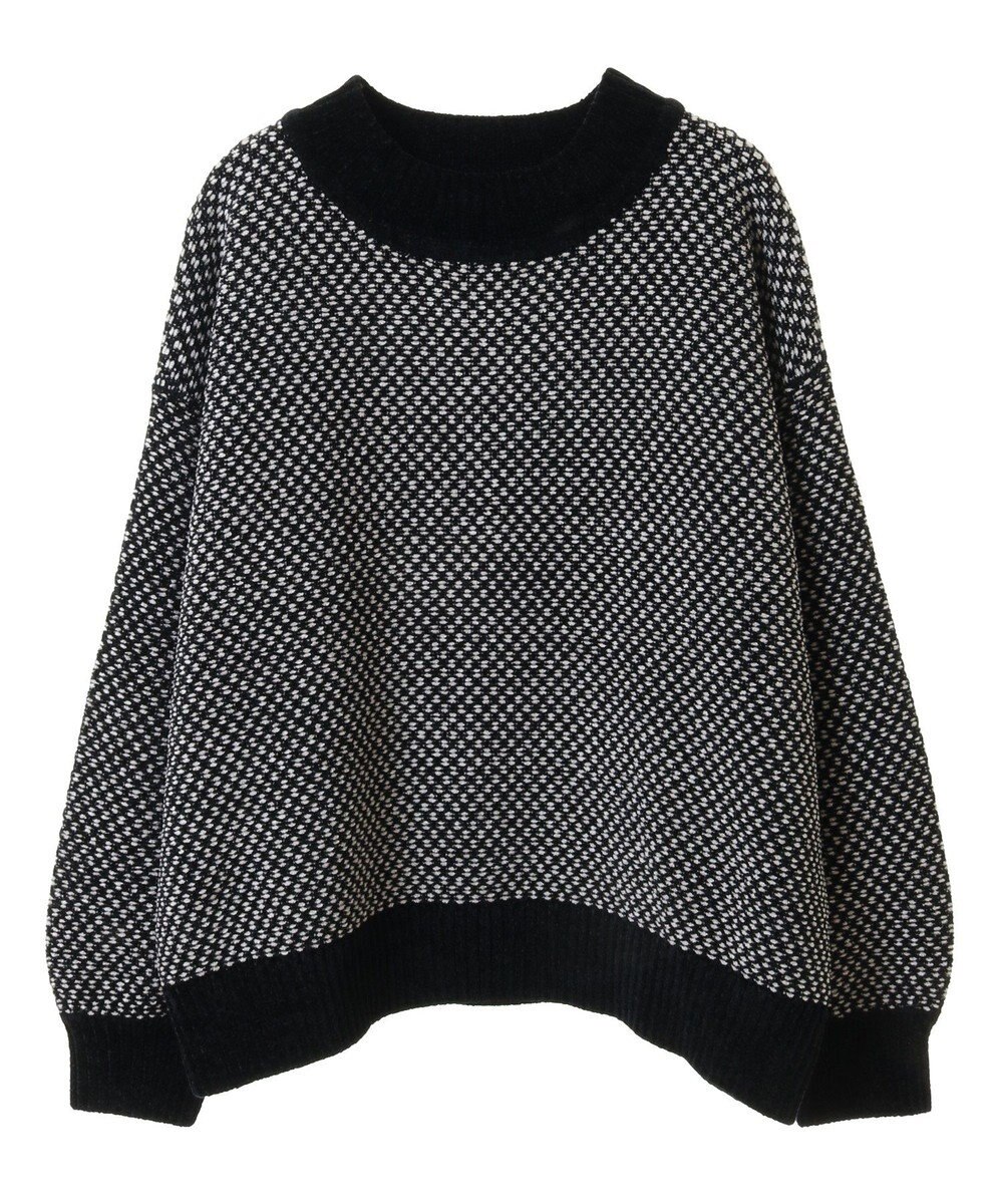 Green Parks ベロアモールモックネックニットプルオーバー 