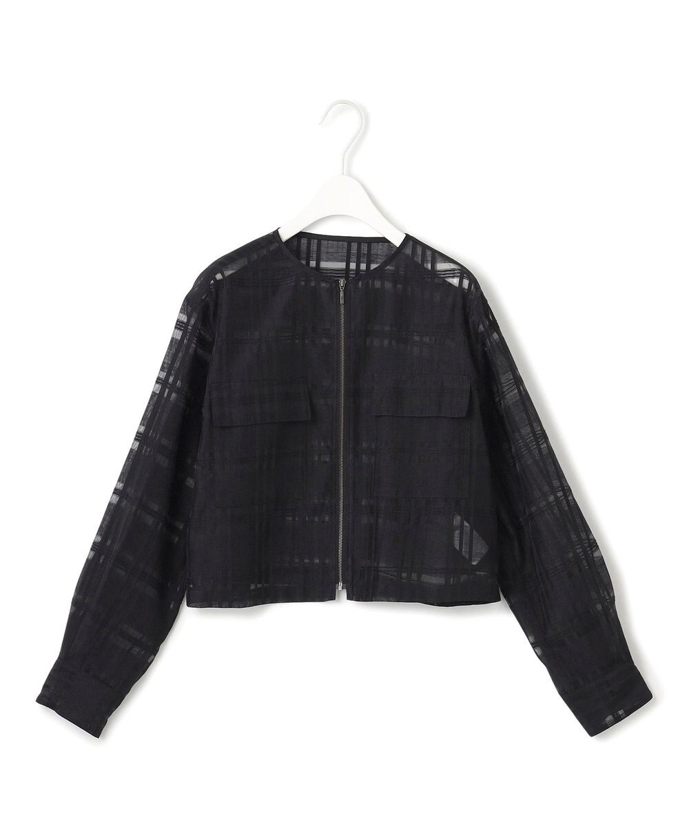 ICB 【洗える】シアードビーチェックブルゾン 