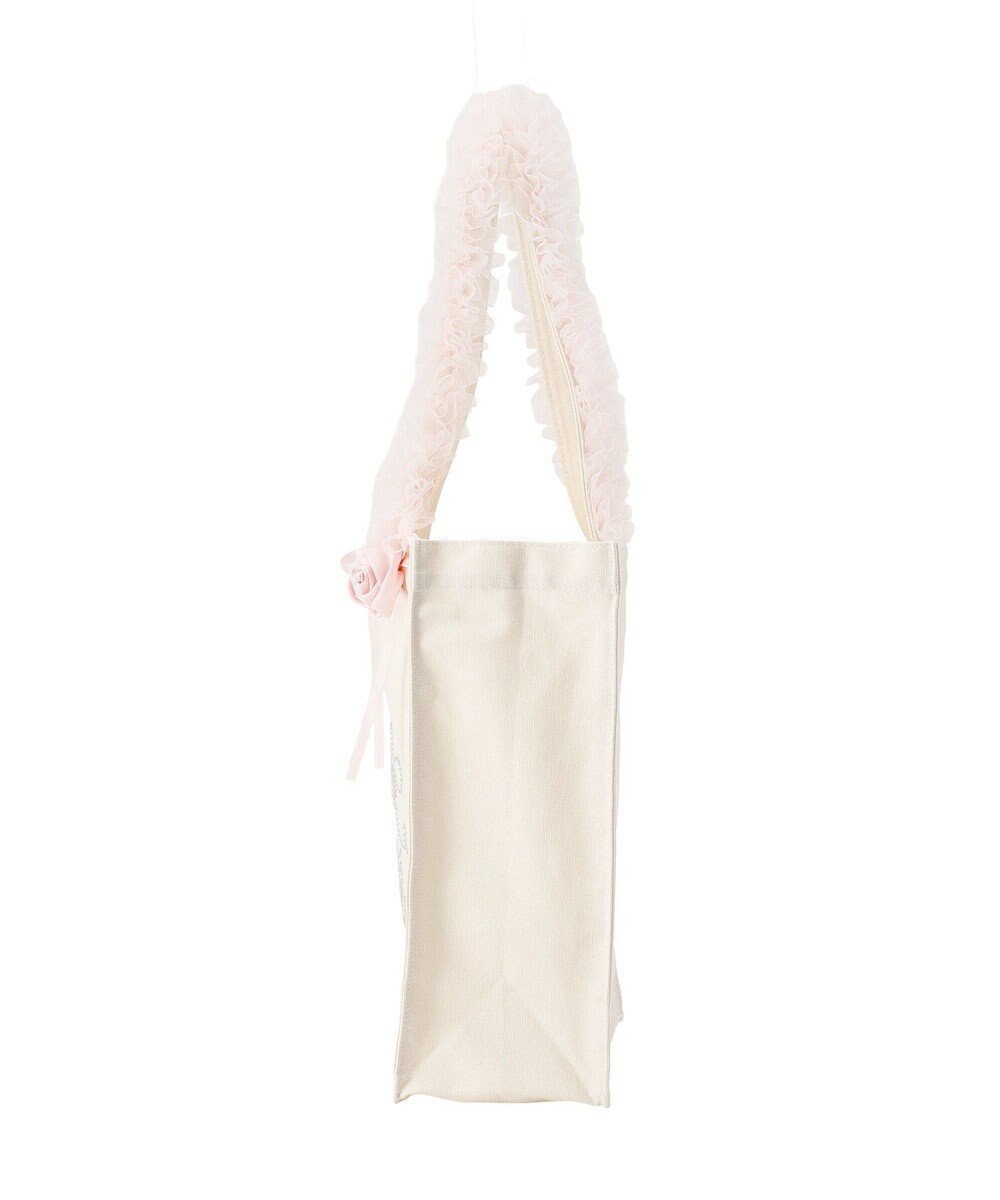 Maison de FLEUR チュールハンドルローズスクエアトートバッグ 