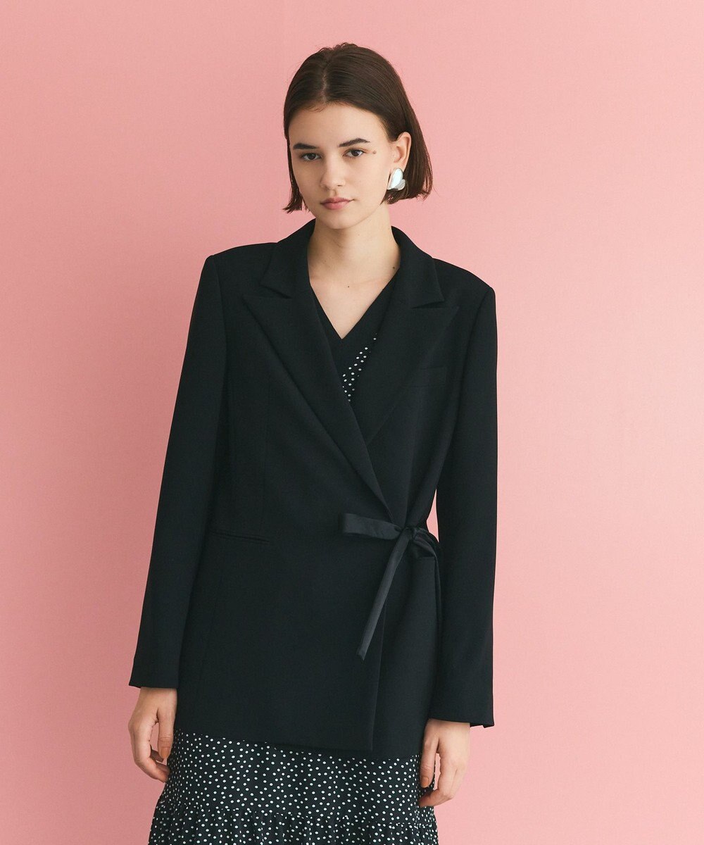 GRACE CONTINENTAL サテンボウ付テーラードジャケット 