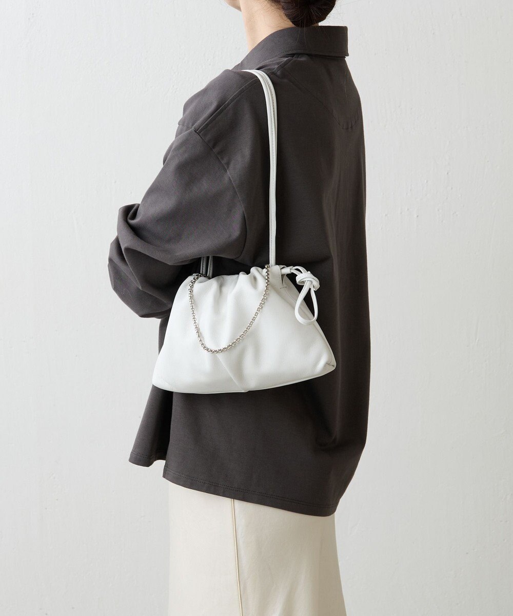 russet レザー巾着ミニショルダーバッグ(CE-1637) 