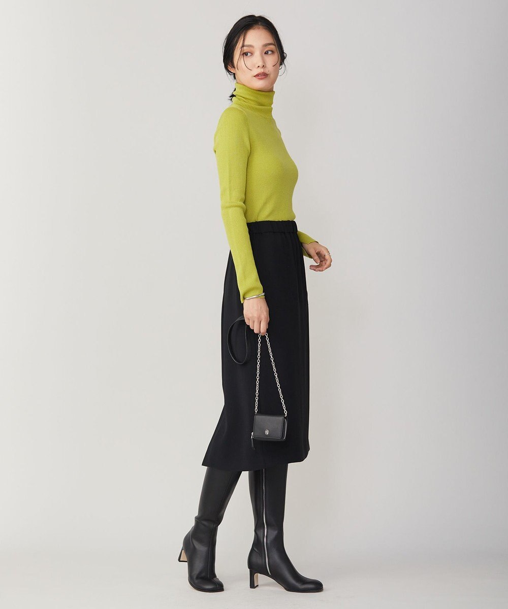 ICB 【洗える】エクストラファインメリノリブ タートルネックニット 