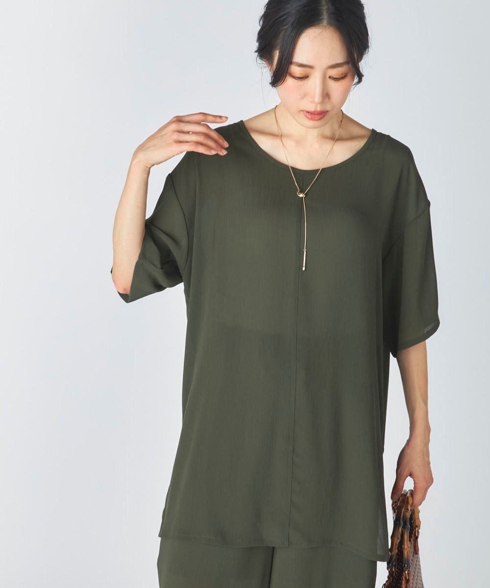 OP／FILA 【Ocean Pacific】シアーオーバーサイズTシャツ 