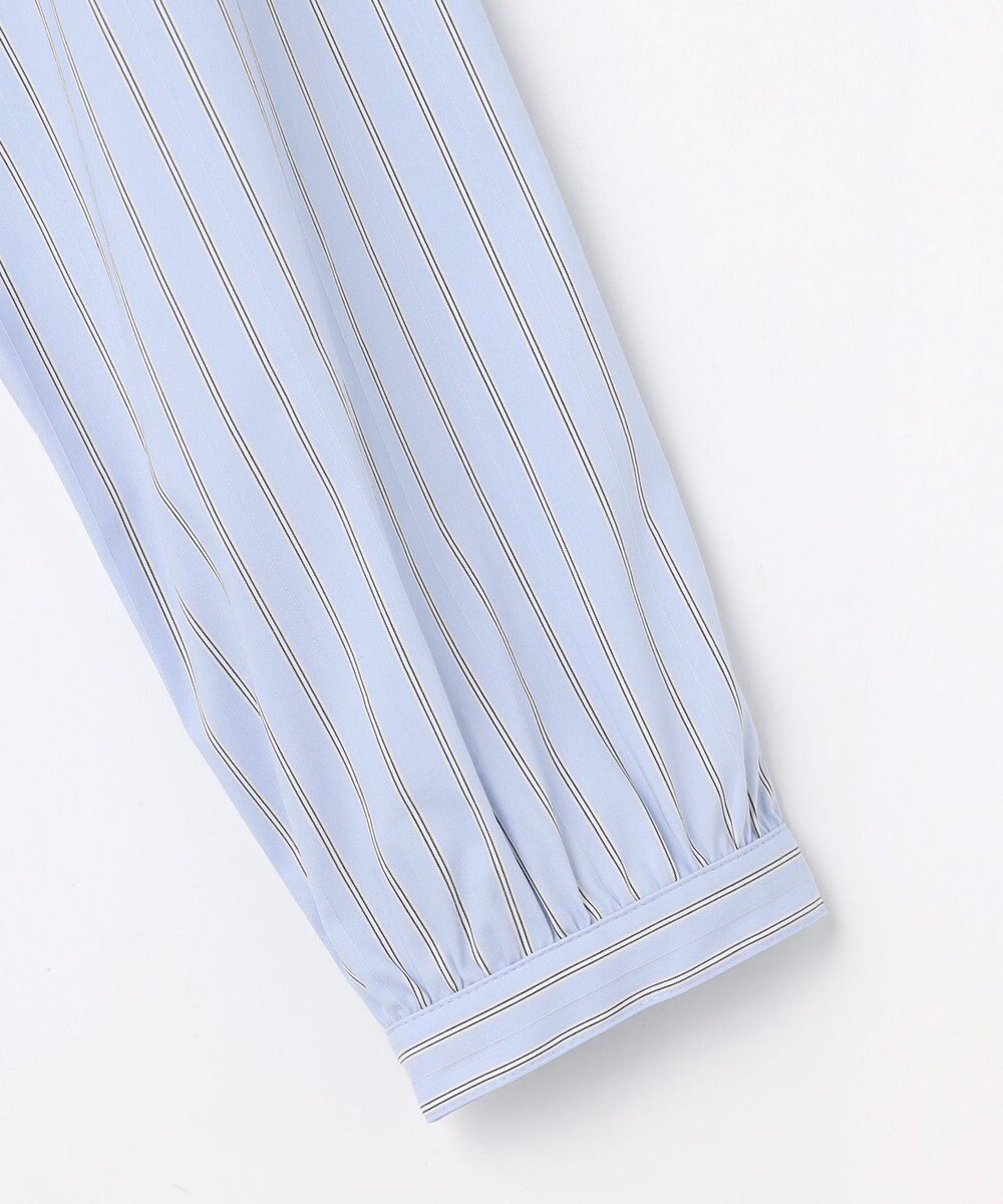 J.PRESS LADIES S BEZコットンナイロン ストライプ フリル襟 ブラウス 