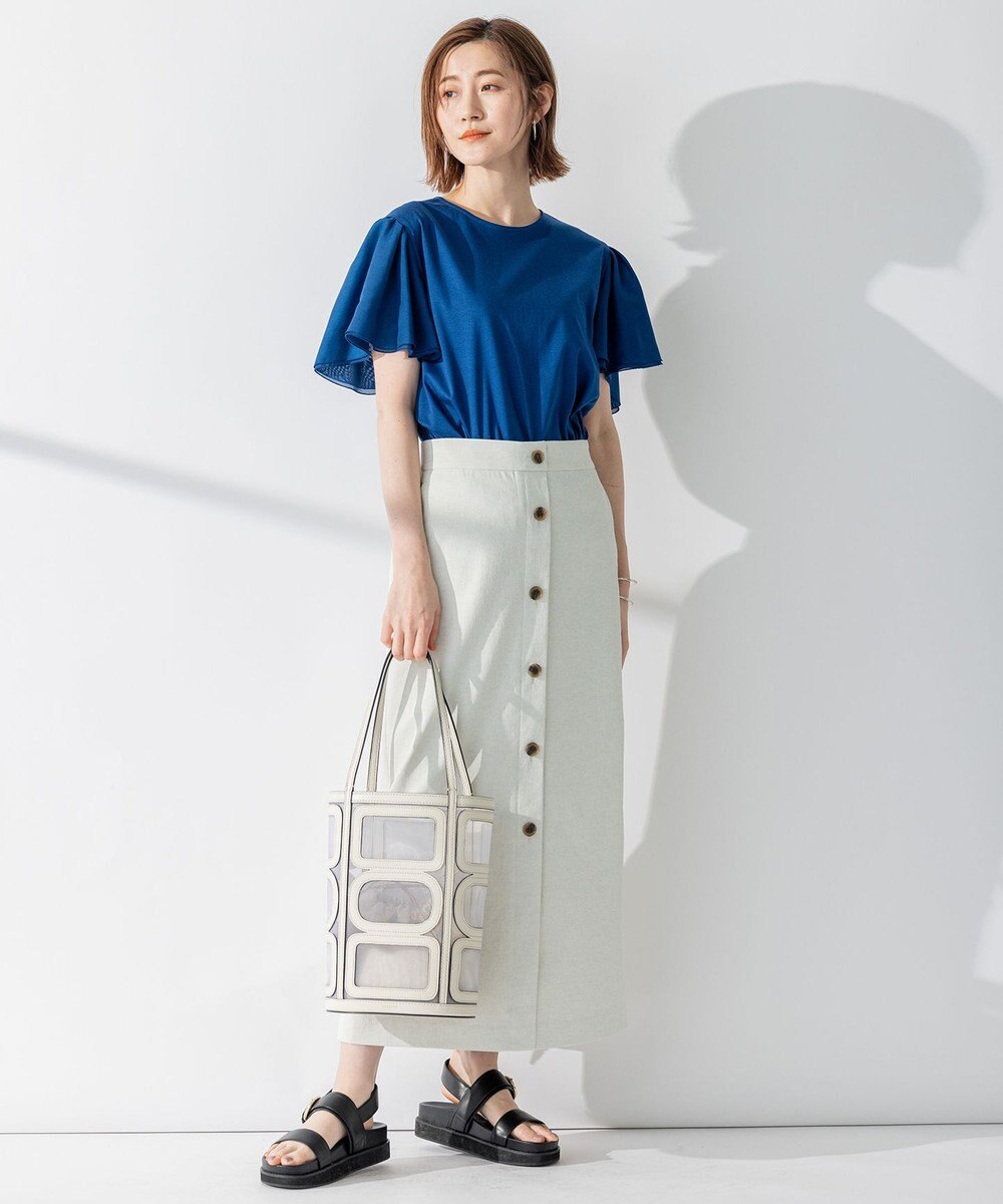 23区 【セットアップ対応】オックスストレッチ スカート 