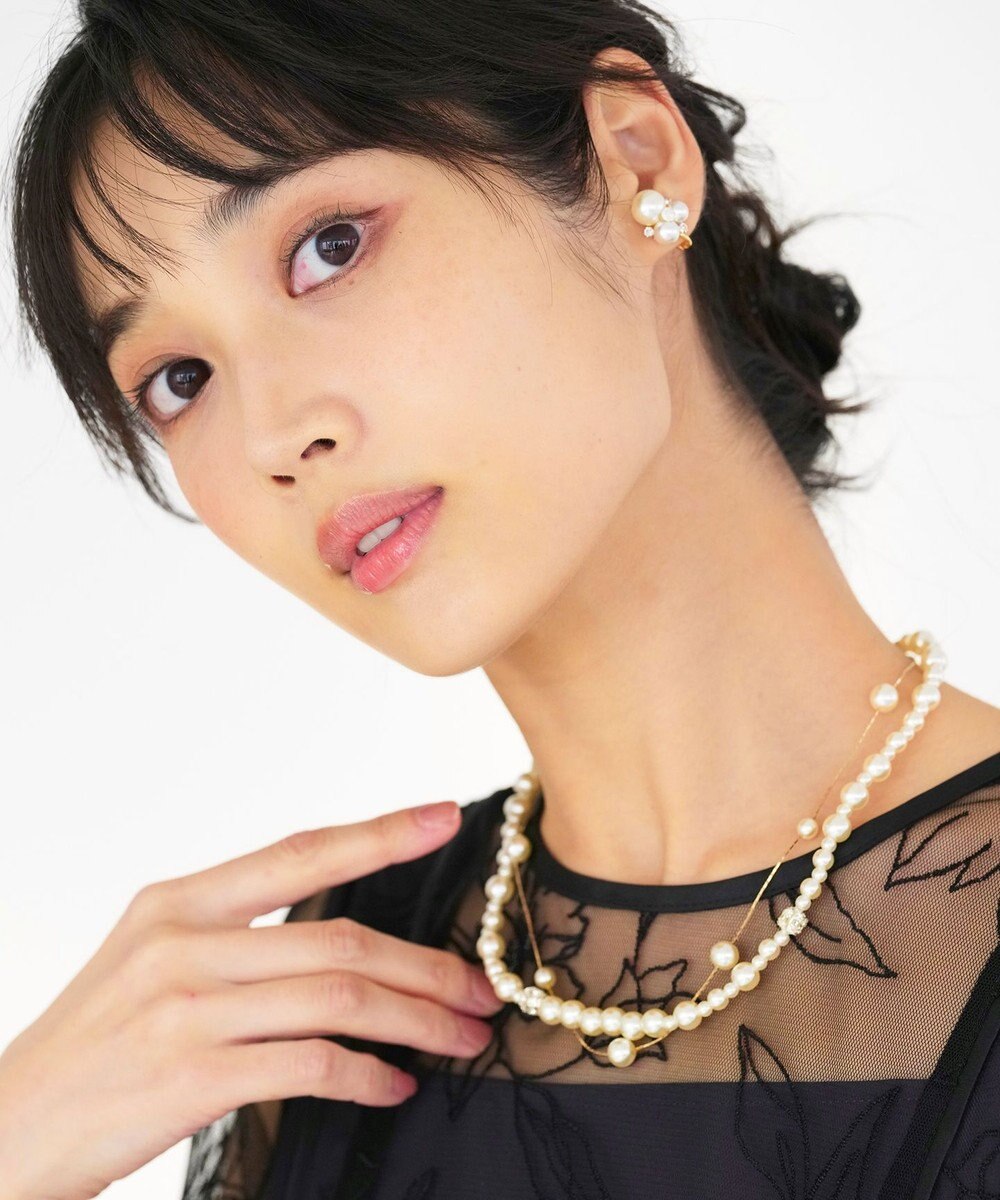 ANY SIS ミルキージュエル パール調 イヤリング 