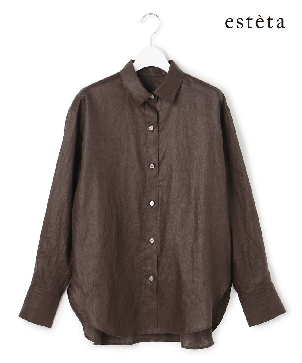 23区 【エステータ】チンツリネン オーバーサイズ シャツ 