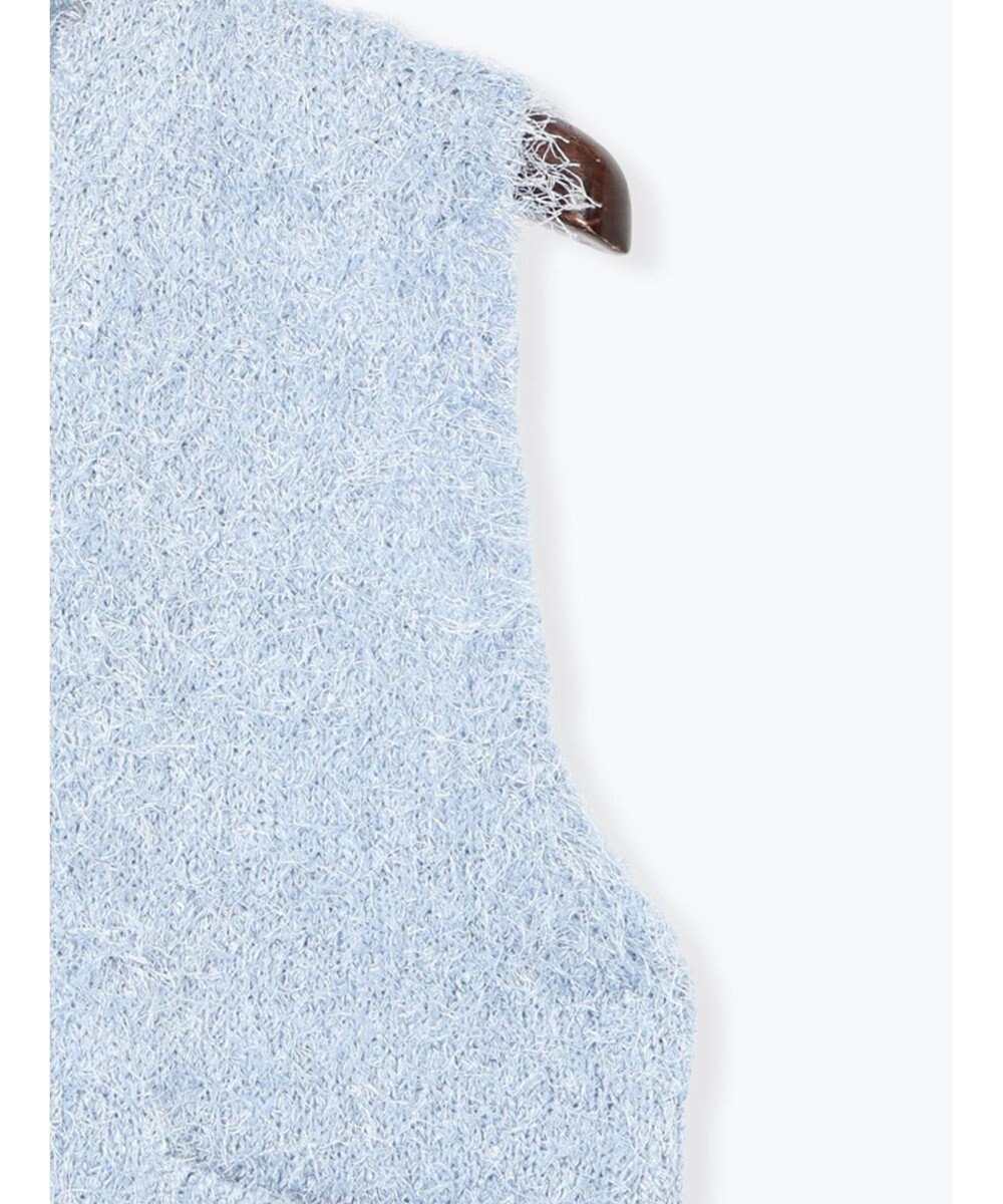 Te chichi 金釦ポケットシャギーニットベスト 